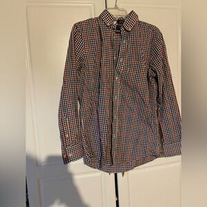 Nordstrom 100% cotton Multicolor Checkered Button Down Shirt